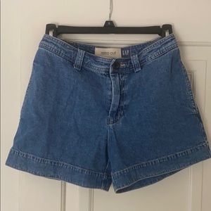 Retro cut high waisted denim shorts!